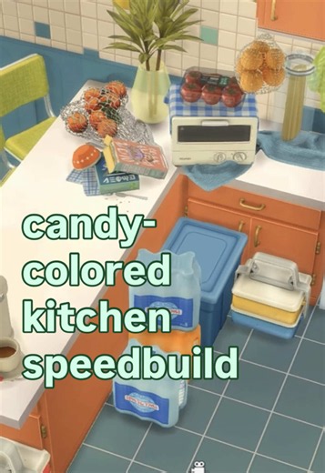 Sims 4 Candy-Colored Kitchen Speedbuild 🍎🧩