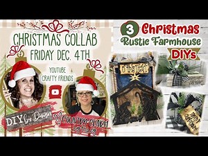 🌲🖤3 Handmade Christmas Crafts \\\\ DIY Rustic Farmhouse Christmas \\\\ Collab with Faythchick 777