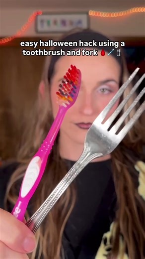 ColourPop Cosmetics | ❗Hack alert❗ 5 minute Halloween makeup using things you already have at home! 🪥🍴 Just mix a red eyeshadow with water and use a toothbrush... | Instagram