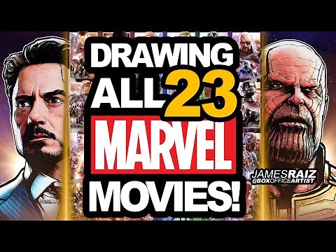 300+ HOURS of WORK! Drawing ALL 23 MARVEL INFINITY SAGA MOVIES!