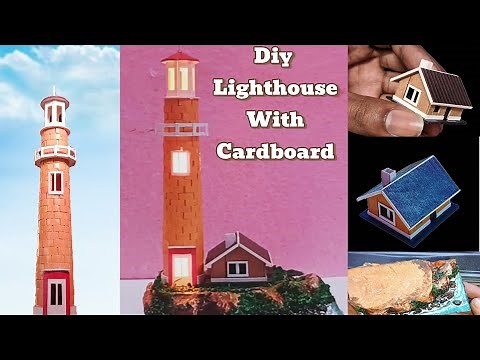 How To Make Lighthouse With Cardboard|Diy Lighthouse