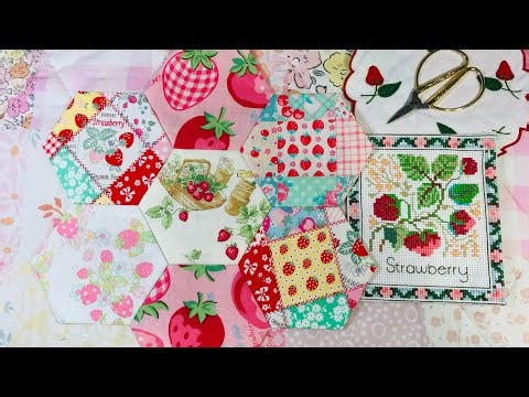 Strawberry slow stitch patchwork jacket for Fleur Woods retreat | beginner wearable #slowstitching