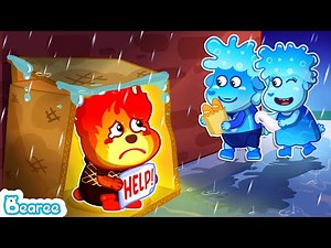 Bearee Tales 🐾 Fire Baby Got Lost & Adopted by Water Family | Bearee Has New Parents | Kids Cartoon