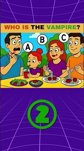 Who Is the Vampire? 🩸 | Can You Spot the Blood Drinker? | Brain Teaser Quiz#WhoIsTheVampire