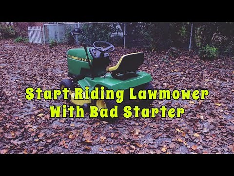 How to Start a John Deere Lawnmower with a Bad Starter 🚜 | Homeowner's Manual Guide!