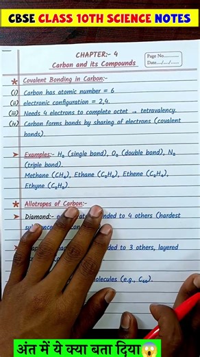 class 10th CBSE Science notes