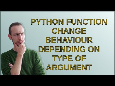 Python function change behaviour depending on type of argument