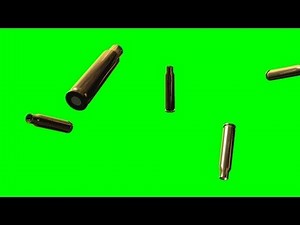 bullet shells falling on the ground - green screen effect