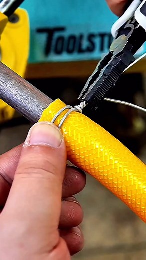 2.6M views · 10K reactions | How to tight your hose with wire! DIY Hose Clamps! | Toolstour | Facebook