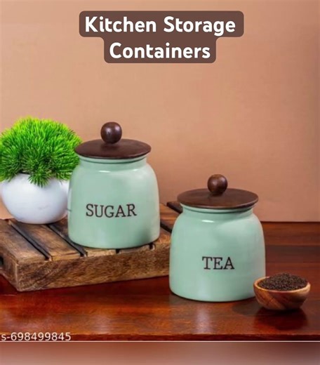 Ceramic storage containers |kitchen storage jars tea,coffee,spices #ceramicjars #storagecontainer