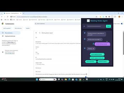AI Chrome Extension with Gemini | Auto Summarize Meetings, Action Items & Insights