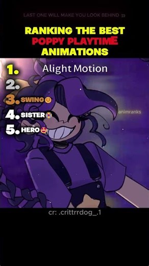 Ranking The Best Poppy Playtime Animations #poppyplaytime #prototype #huggywuggy #animation