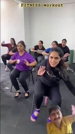 Fun Chair Cardio 😍 | Full Body Workout for Weight Loss | Laugh & Burn Calories! 💪🔥 #Shorts #fitness