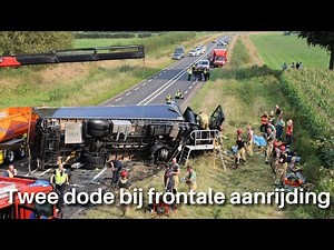 Twee doden bij frontale aanrijding tussen vrachtwagen en auto