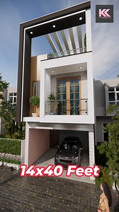 1.8M views · 18K reactions | 14x40 Feet 3D House Design With Master Bedroom Tour #kkhomedesign #smallhouse #small #tour #3delevation #housedesign | KK Home Design | Facebook