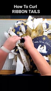 2.4K views · 28 reactions | WREATHMAKERS: CLASS IS IN SESSION! ✨️ How To Curl Your Ribbon Tails PERFECTLY ✨️ My go-to "tool"....(drum roll) Just a leftover cardboard tube insert from a roll of 10" Deco mesh. YEP! ☺️ ♡ Happy wreath-making! ♡ #wreathmaker #bowmaking #ribbon | Still Waters Wreath Designs | Facebook
