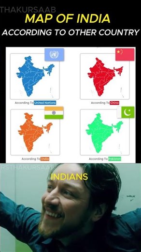 🗺️ India Map According to Countries: Who Sees What? 🇮🇳🌍 #indiamap #india