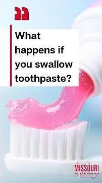 What happens if you swallow toothpaste? 🦷🪥 Watch to learn!