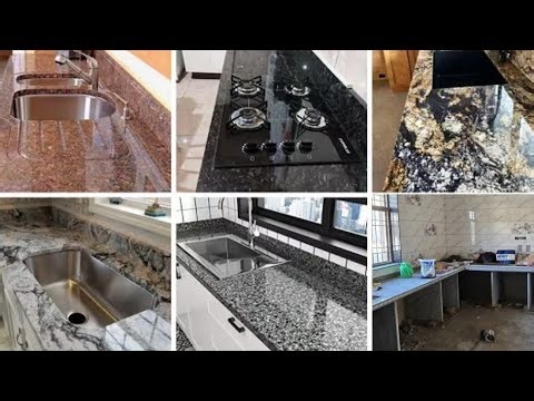 Modular kitchen granite countertops ! Kitchen countertop granite design idea 💡