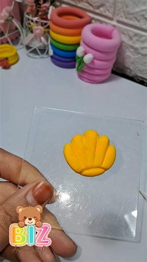 DIY Mini Clay Seashell 🐚 | Easy Beach Craft Idea #Shorts