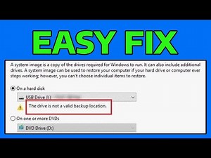 How To Fix Drive Not a Valid Backup Location Error in Windows