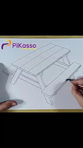 How to Shade a Picnic Table Drawing Easy in Less Than One Minutes