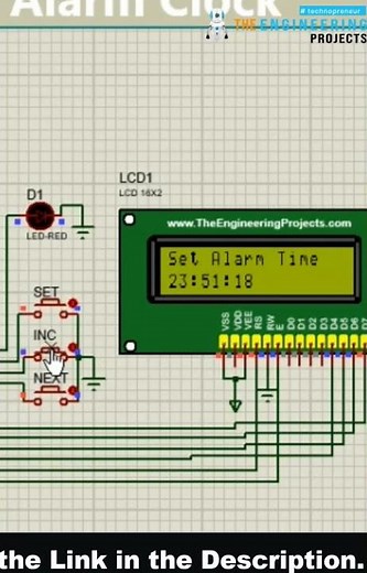 Arduino Alarm Clock Proteus Simulation
