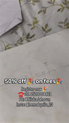 Niluka Jaharun on Instagram: "Master course 🎉 Hey everyone join our upcoming 30 days online and offline master , all in one course at a very affordable budget, which will be held from ♦️ January's last or Feb's 1st week 2026 ♦️ Offline location 📍 Berhampore. ♦️ You can get our free trial mehandi kit as a welcome gift . ♦️ Lifetime guidence. ♦️Lots of extra topics. ♦️Certificate . ♦️And many more facilities 🎉 Register now as soon as possible (💢 offline slots are very limited💢) and be a profe