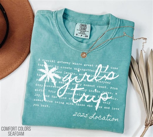 Custom Girls Vacation Comfort Colors Shirt, 2025 Girls Trip T-shirts, Girls Weekend Bachelorette Party Tees, Best Friends Besties Trip Shirt - Etsy