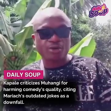 Kapale calls out Alex Muhangi and Mariach for harming stand-up comedy's quality. He says Mariach's outdated jokes are weakening its appeal. #DailySoup | SPARK TV