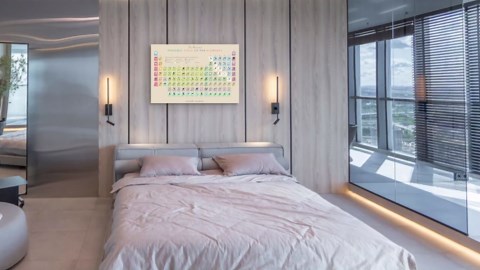 Periodic Table Of Elements Science Poster Periodic Canvas Wall Art Science Educational Chart Painting For Home Bedroom Classroom Wall Decor 12x16in Framed