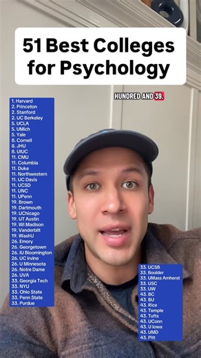 College Prep & Admissions on Instagram: "51 Best Colleges for Psychology . . . . #psychology #highschool #college #collegeapps #collegeadmissions"