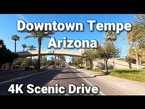 Driving in Arizona 4K | Downtown Tempe Arizona State University Scenic Drive