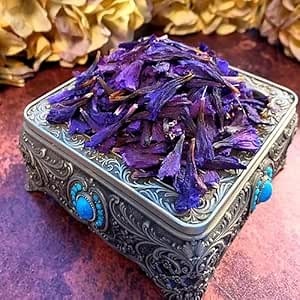 Premium Edible Borage Flower Tea : Herbal Calming Tea - Natural Sleep Tea, Borage Herb (Starflower) Gol-Gav-Zaban Includes Reusable Tea Bags