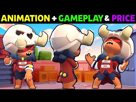 BRAWL STARS TUSKED NITA GAMEPLAY, ANIMATION, COST, PIN & PLAYER ICON