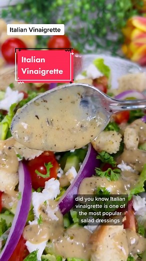 Make Italian vinaigrette at home in less than 5 minutes! Using the 2:1:1 ratio of oil:acid:emulsifier gives you that beautiful rich creamy texture. And the fresh garlic and seasonings add incredible fresh flavour you can’t get in a bottle! When using fresh garlic and herbs, the shelf life of salad dressing is only 3-5 days. That’s why small batches are perfect. Although, if you have leftovers…this Italian vinaigrette also makes a great marinade for meat or veggies! Get this recipe and tons more 