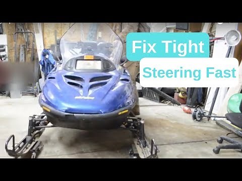 TIGHT STEERING FIX!Snowmobile/Skidoo steering repair.