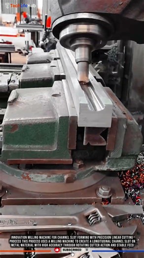Innovation Milling Machine for Channel Slot Forming with Precision Linear Cutting Process #tech