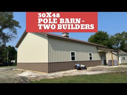 Pole Barn Building 30x48 - Built with 3 ply poles and beams…