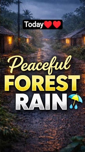 🌧️ Peaceful Forest Rain at Evening 🌙 Relaxing Nature Sounds 🌲
