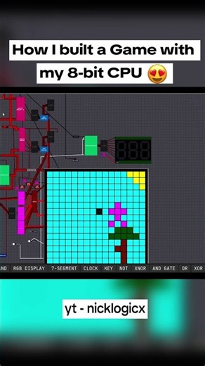8 BIT CPU GRAPHICS #computerengineering #cpu #technology