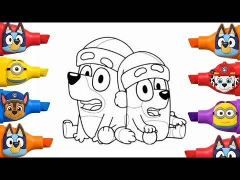 How To Draw Bluey Step By Step | Easy Drawing For Kids