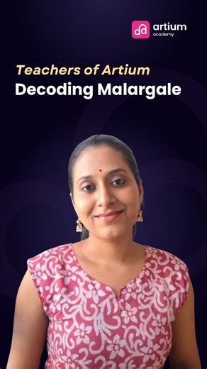 Artium Academy | LIVE 1:1 Music Lessons on Instagram: "The beauty of Malargale decoded 🎶 In this tutorial, our teacher @the_misfit_____ breaks down the song to highlight the subtle nuances and musical techniques that shape the melody and make it flow so seamlessly. Watch as the phrases unfold, raga by raga, and see why Malargale continues to be a timeless masterpiece. 🎵 { CarnaticMusic, Malargale, SongBreakdown, Teachers Of Artium, MasterClass, Singing, CarnaticClassical, VocalMusicClasses }"