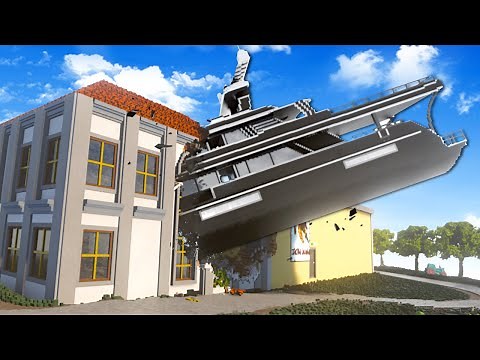 YACHT DESTROYS BUILDING! (Teardown)