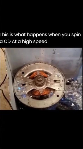 Look What Happens When CD Spin at High Speed 😱 #facts #shorts