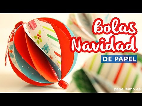 Cómo hacer bolas de Navidad de papel