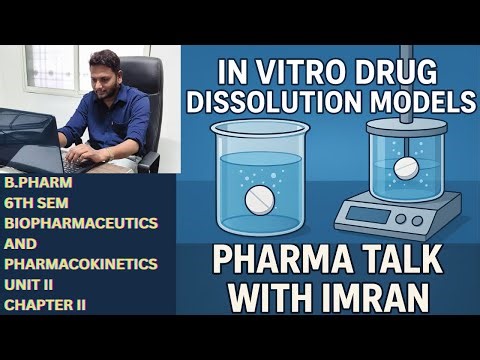 In-vitro Drug Dissolution Models | Biopharmaceutics & Pharmacokinetics | B.Pharm Easy Explanation