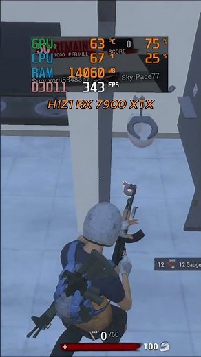 RX 7900 XTX + Ryzen 7 7800X3D – H1Z1 1440P Ultra FPS Benchmark
