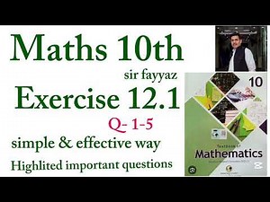 Maths class 10th | exercise 12.1 | NBF | ex 12.1 | unit 12 | Basic statistics | Q- 1-5 | sir fayyaz