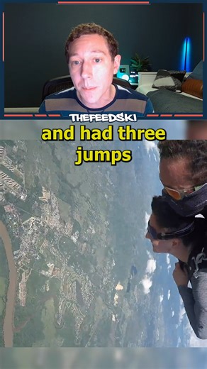 1.3M views · 5K reactions | Sky diver doesn't realize he forgot his parachute until after his jump. | TheFeedski | Facebook